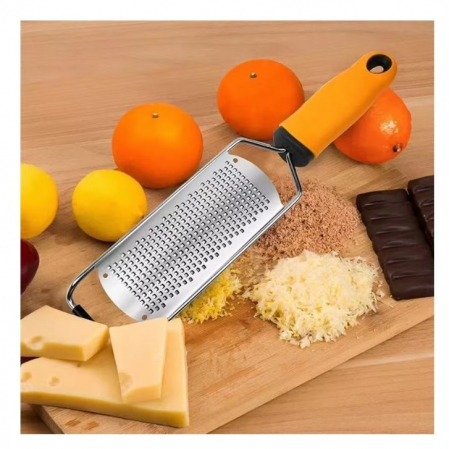 Razatoare manuala Flippy, perie inclusa, Inox, usor de utilizat, 31x6.7 cm, Galben [1]