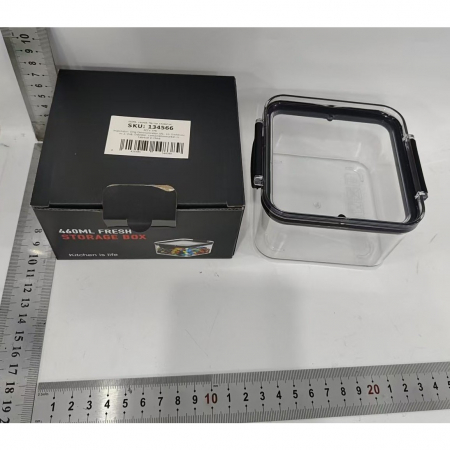 Recipient din Plastic, Flippy, pentru Alimente/Obiecte, Inchidere Ermetica, 10.2 x 6.6 cm, 460 ml, Transparent [7]