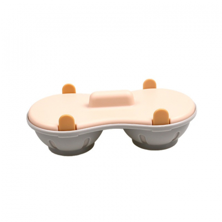 Import - Recipient Dublu pentru Oua, Flippy, din Plastic Flippy, pentru Gatit la Microunde, 22 x 11.8 x 8 cm, Portocaliu