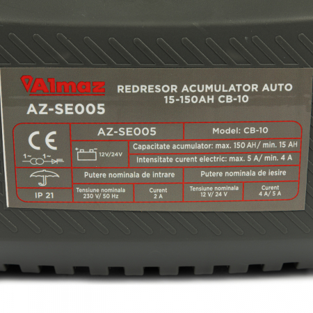 Redresor acumulator auto 30-150Ah CB-10 + Cablu pornire, incarcare auto 2000 A [2]