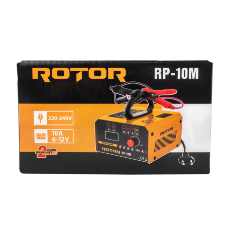 Redresor auto ROTOR RP-10M, 220-240 V, 6/12 V, 10 A, pentru baterii 10-150 Ah [4]