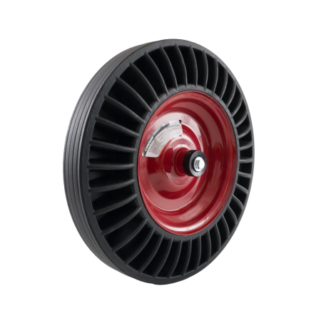 Grădină și gospodărie - Roata pentru roaba cauciuc plin cu rulment + ax 16 x 102 mm ELEFANT ERCP-4.00-8