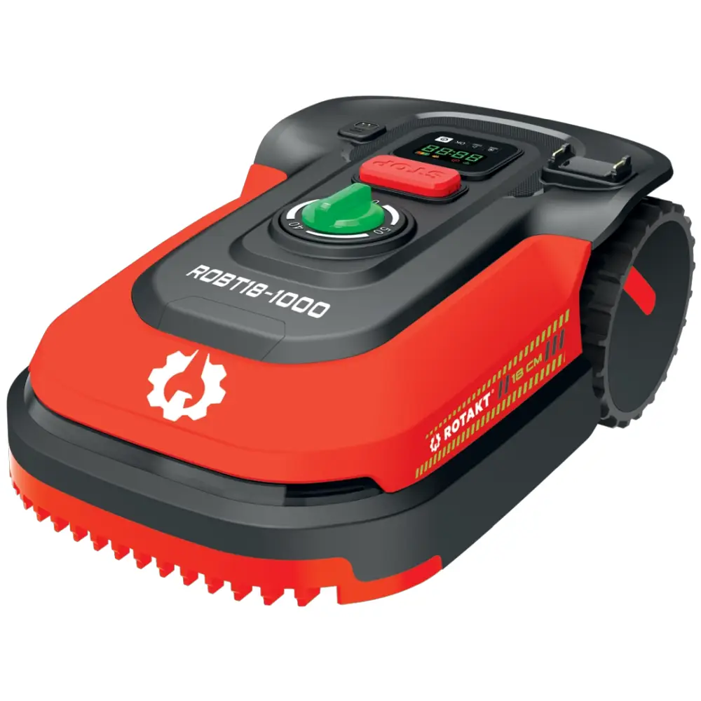 Masini de tuns gazon electrice - Robot pentru gazon Rotakt Photon ROBT18-1000, 1000mp, Bluetooth, WiFi, Baterie 4Ah, Timp de lucru 180min