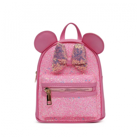Sub 99 Lei - Rucsac gradinita cu Paiete - Minnie Mouse Roz