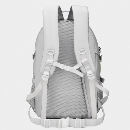 Rucsac Multifunctional pentru Calatorie, Flippy, pentru Alpinism, Voiaj, Drumetii, din Panza Oxford, 34x16x52 cm, Alb [7]