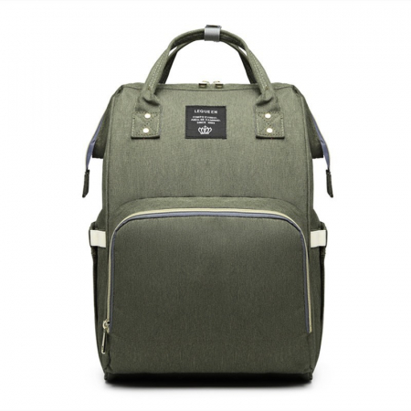 Rucsac Multifunctional pentru Mamici, Flippy, din Panza Oxford, Compartimentare Multipla, Impermeabil, 43 x 18 x 26 cm, Verde Army [3]