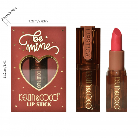 Ruj de Buze Mat, KEVIN &amp; COCO, Be Mine, Lip-Stick Roz, 11.2 x 7.2 x 2.5 cm [6]