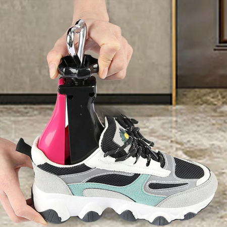 San/Calapod Pro Reglabil, Flippy, Alungire si Largire 4 Directii, Marime 35-42, Pantofi, Ghete, Adidasi, Arc, 22 x 20.5 x 7 cm, Roz / Negru [2]