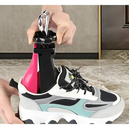 San/Calapod Pro Reglabil, Flippy, Alungire si Largire 4 Directii, Marime 40-47, Pantofi, Ghete, Adidasi, Arc, 22 x 21.5 x 7 cm, Roz / Negru [5]