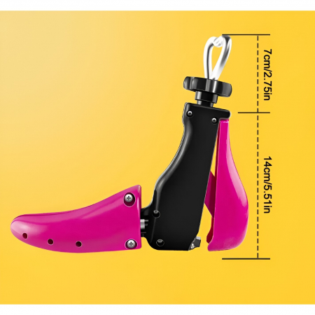 San/Calapod Pro Reglabil, Flippy, Alungire si Largire 4 Directii, Marime 40-47, Pantofi, Ghete, Adidasi, Arc, 22 x 21.5 x 7 cm, Roz / Negru [2]