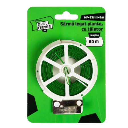 Gradina - Sarma legat plante Micul Fermier, lungime 50m, cu taietor