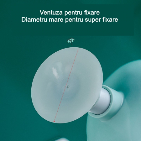 Savoniera Flippy, cu scurgere, pentru sapun, cu ventuza, material ABS, 13 x 8.5 x 10.5 cm, albastru [3]