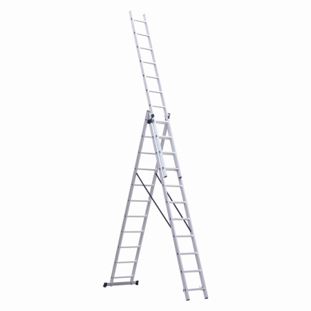 Scara combinata din aluminiu MESTERINO TOOLS JL-207-3X11, 7.6 metri, 3x11 trepte, greutate maxima 150 kg [1]