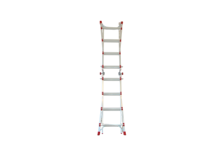Scara multifunctionala din aluminiu cu balama MESTERINO TOOLS JL-404S-4X4, 3.9 metri, 4x4 trepte, greutate maxima 150 kg [6]