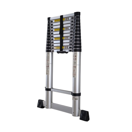 Scari - Scara telescopica din aluminiu MESTERINO TOOLS MTJL-101-5.4, 5.4 metri, 14 trepte, greutate maxima suportata 150 kg