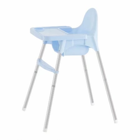 Jucarii, Copii & Bebe - Scaun de masa telescopic pentru bebelusi si copii, Flippy, cu Suport picioare si Centura de siguranta, reglabil pe inaltime, Varsta 6-32 luni, Albastru