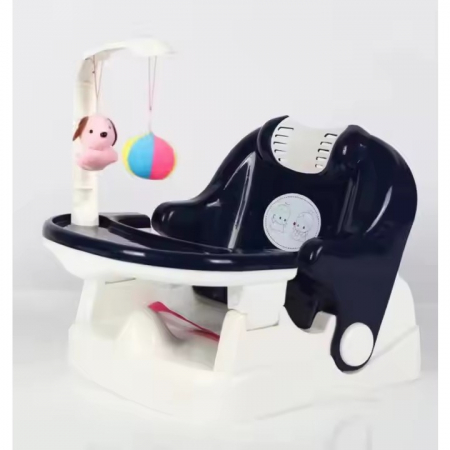 Scaun pentru Copii 2 in 1, Flippy, pentru Servit Masa si pentru Baie, Multifunctional, Pliabil, Portabil, din Plastic, Spatar Reglabil, 58 x 39 cm, Albastru [3]