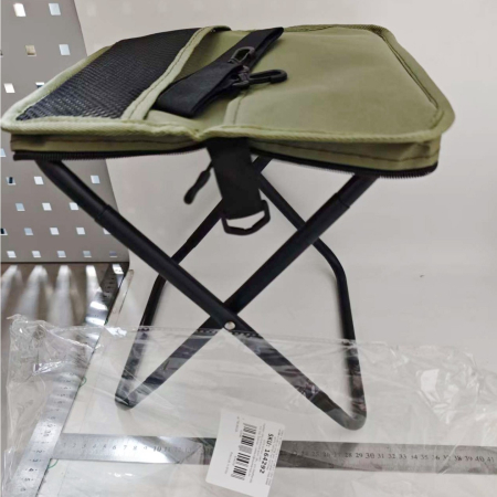 Scaun Taburet Pliabil pentru Camping, Flippy, pentru Adulti, Scaun Portabil, Pescuit, din Panza Oxford si Cadru Metalic, Mare 31 x 29 x 25 cm, Verde [5]