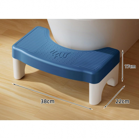 Scaunel WC, Flippy, Tratament Impotriva Hemoroizilor si Constipatiei, Scaun Inaltator WC Copii, Suport Picioare WC, Taburet Inaltator Pozitia Corecta Ghemuit Pe WC, Plastic Rezistent, 17x22x38 cm, Alb [2]
