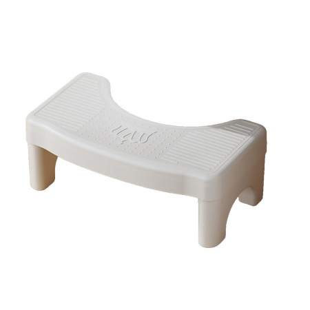 Suporturi baie - Scaunel WC, Flippy, Tratament Impotriva Hemoroizilor si Constipatiei, Scaun Inaltator WC Copii, Suport Picioare WC, Taburet Inaltator Pozitia Corecta Ghemuit Pe WC, Plastic Rezistent, 17x22x38 cm, Alb