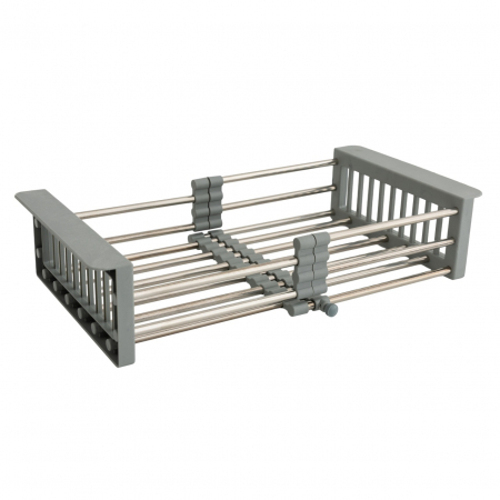 Import - Scurgator extensibil 41x27 cm, gri pentru chiuveta, FLEKO