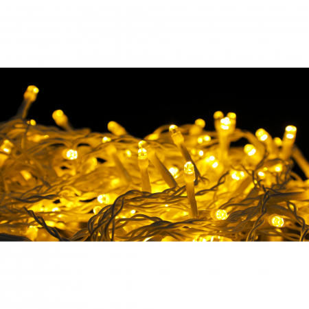 Sectiune de Craciun Flippy® Tip Turturi, 8 jocuri de lumini Sectiu 5 m, 143 LED-uri, Interconectabila, Fir Alb, Alb Cald [4]