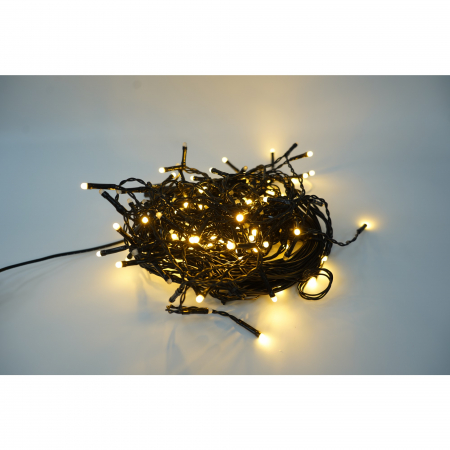 Sectiune Instalatie de Craciun, Flippy®, Tip Turturi, Fara Alimentator, 5m, 143 LED-uri, 8 Jocuri de Lumini, Fir Negru, Lumina Alb Cald, IP44, Interconectabila [4]