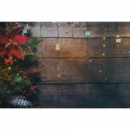 Sectiune Instalatie de Craciun, Flippy®, Tip Turturi, Fara Alimentator, 5m, 143 LED-uri, 8 Jocuri de Lumini, Fir Negru, Lumina Alb Cald, IP44, Interconectabila [3]