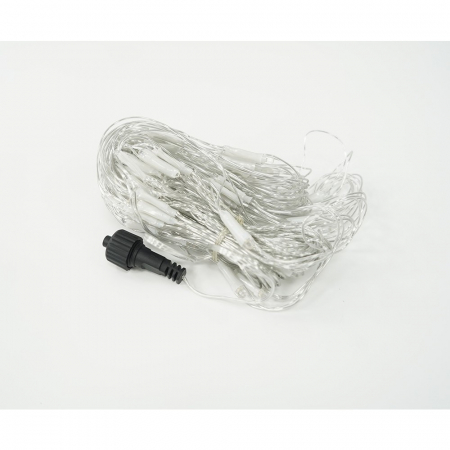 Sectiune Instalatie de Craciun Flippy, Tip Plasa, 80 LED-uri, 2 m x 1 m, 8 jocuri de lumini, Interconectabila, Fir transparent, Alb cald [4]