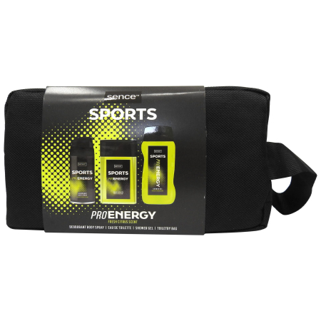 Sub 99 Lei - Sence Borseta Cadou, Deo150, EDT 100, Gel de Dus 240 Men Sports Pro Energy