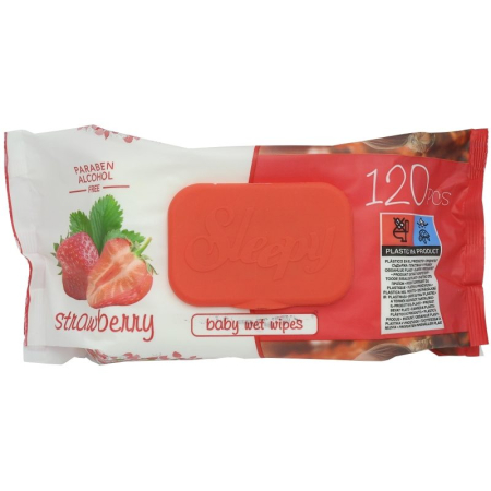 Ingrijire personala si Cosmetice - Servetele Umede, SLEEPPY, Strawberry, Set 120 Bucati