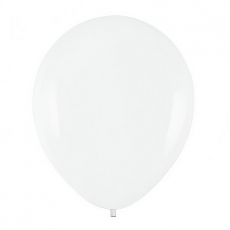 Articole petrecere - Set 10 Baloane din Latex, Flippy, Model Party, 13 cm, Albe, 2.2 g