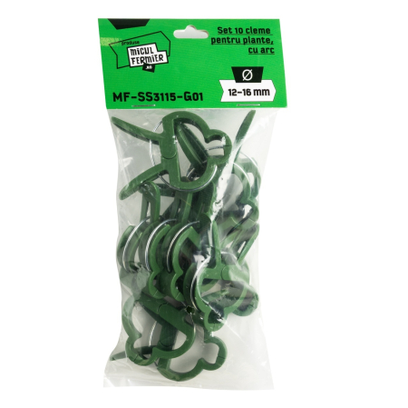 Scule si Unelte  - Set 10 cleme plante Micul Fermier cu arc Ø12-16mm