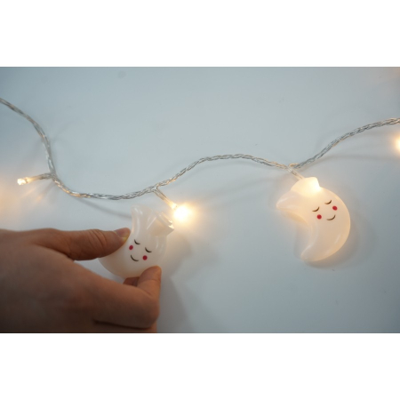 Set 10 Ornamente pentru Instalatie, Flippy, Atasare la Instalatia de Craciun, Design Festiv, Protectie Becuri Instalatie, Rezistente la Zapada, Interior/ Exterior, Model SemiLuna [1]