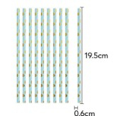 Sub 99 Lei - Set 10 paie carton, albastru/auriu