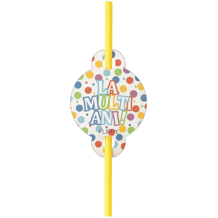 Sub 99 Lei - Set 10 Paie, Flippy, Colectia LA MULTI ANI, 27 x 7 cm, din Carton/Plastic, Multicolor