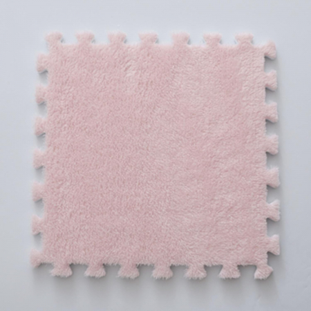 Set 10 Piese Covor tip Puzzle, Flippy, Spuma EVA, Pufos, 30 x 30 x 1 cm, Roz Pudrat [5]