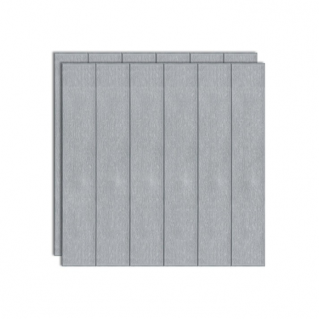 Set 10 Placi Tapet 3D, Flippy, 70 x 70 cm, Grosime 3 mm, din Rasina, Tip Placi de Lemn, Suprafata Acoperita 4.9 mp, Gri [3]