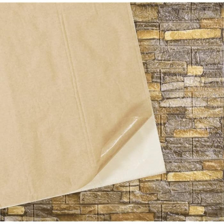 LICHIDARE Set 10 Placi Tapet 3D, Flippy, 70 x 77 cm, Grosime 3 mm, din Polietilena, Model Caramida, Suprafata acoperita 5.3 mp, Piatra Rosie [1]