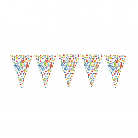 Set 10 Stegulete Tip Banner, Flippy, Colectia LA MULTI ANI , 270 cm Lungime, din Hartie Cretata, Multicolor [3]