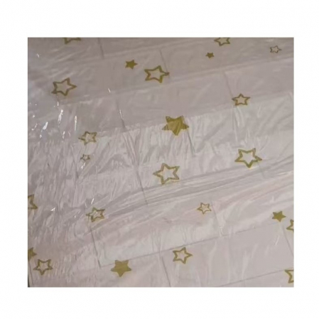 Pentru Casa si Camping - Set 10 Stickere de Perete, Flippy, Autoadezive, 70 x 77 cm, Suprafata Acoperita 5.3 mp, din PVC, Model Stelute Aurii, Alb