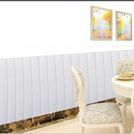 LICHIDARE Set 10 Placi Tapet 3D, Flippy, 70 x 70 cm, Grosime 3 mm, din Rasina, Tip Placi de Lemn, Suprafata Acoperita 4.9 mp, Alb [3]