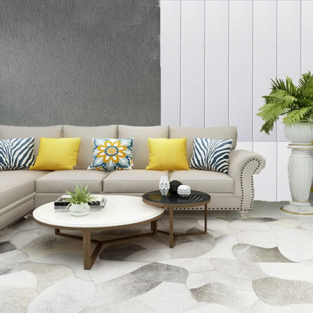 LICHIDARE Set 10 Placi Tapet 3D, Flippy, 70 x 70 cm, Grosime 3 mm, din Rasina, Tip Placi de Lemn, Suprafata Acoperita 4.9 mp, Alb [6]