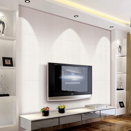 LICHIDARE Set 10 Placi Tapet 3D, Flippy, 70 x 70 cm, Grosime 3 mm, din Rasina, Tip Placi de Lemn, Suprafata Acoperita 4.9 mp, Alb [7]