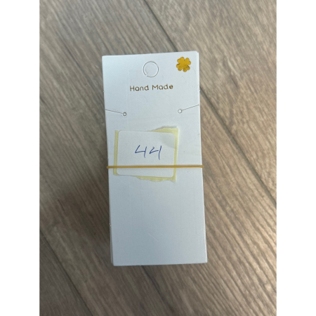 Ambalaje Martisor - Set 100 buc Cartonas Martisor/ Lant/ Bratara Model Hand Made, Alb