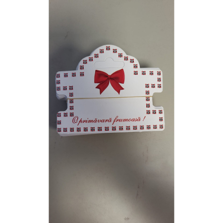 Ambalaje Martisor - Set 100 buc Cartonas Martisor Model Funda, Patratele