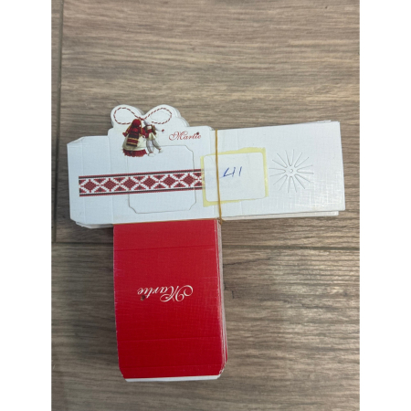 Ambalaje Martisor - Set 100 Bucati Ambalaj Brosa/Martisor Model Martisor cu Motive Populare