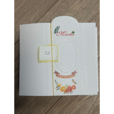 Ambalaje Martisor - Set 100 Bucati Ambalaje de Carton pentru Martisoare, Flippy, Cutii Brosa, Model Floricele