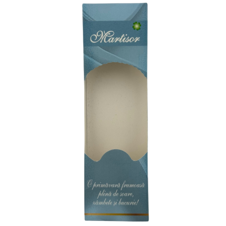 Set 100 Bucati Ambalaje de Carton pentru Martisoare, Flippy, Cutii Brosa, Model Primavara, Albastru [1]