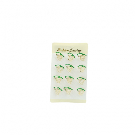 Bijuterii argint - Set 12 Brose Ghiocel cu Pietre